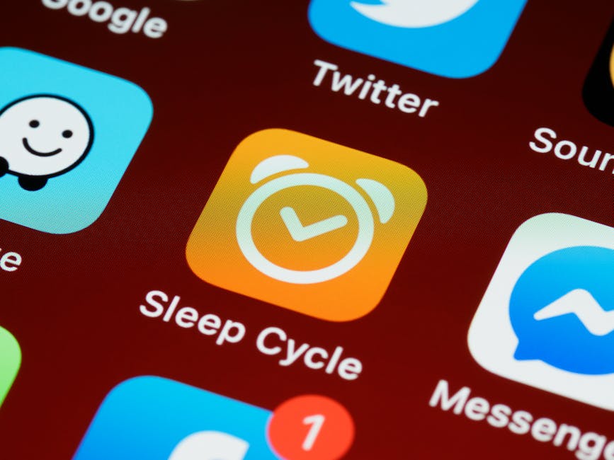 Detailed close-up of Sleep Cycle app icon on smartphone home screen with other applications.